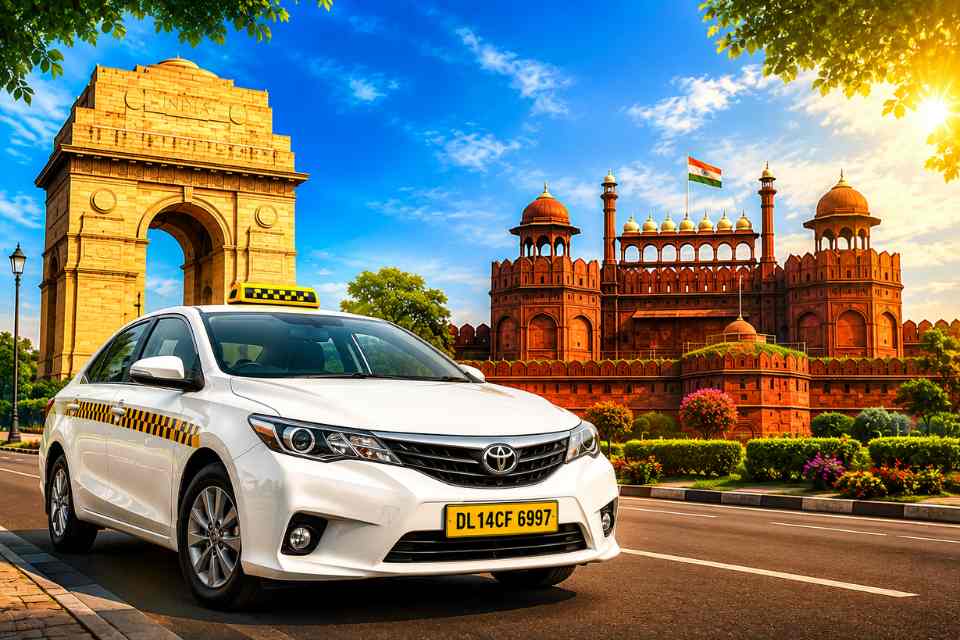 Taxi in Delhi for airport pickup, sightseeing, and outstation travel